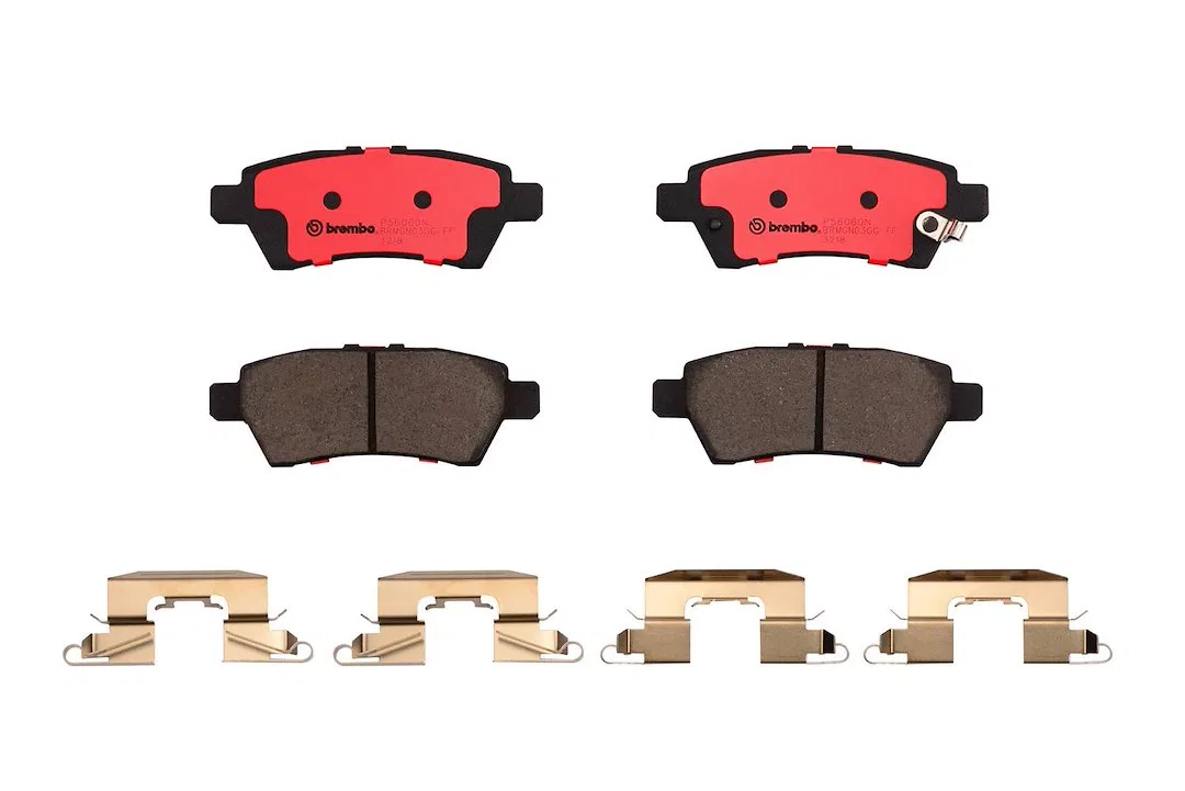 P56060N – BREMBO Brake Pad, FMSI Number D1101-8204 Ceramic Set Of 4 With Hardware